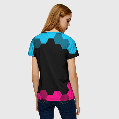 Женская футболка Dead Space - neon gradient / 3D-принт – фото 4
