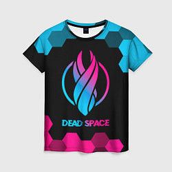 Женская футболка Dead Space - neon gradient