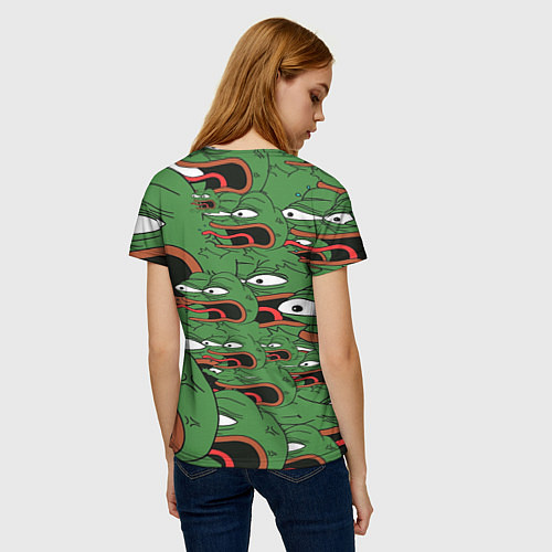 Женская футболка Пепе лягушка / 3D-принт – фото 4
