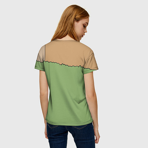 Женская футболка Pepe Gomer прячется в кусты / 3D-принт – фото 4