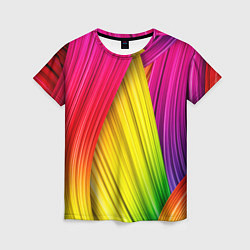 Женская футболка Multicolored ribbons