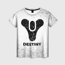 Женская футболка Destiny с потертостями на светлом фоне