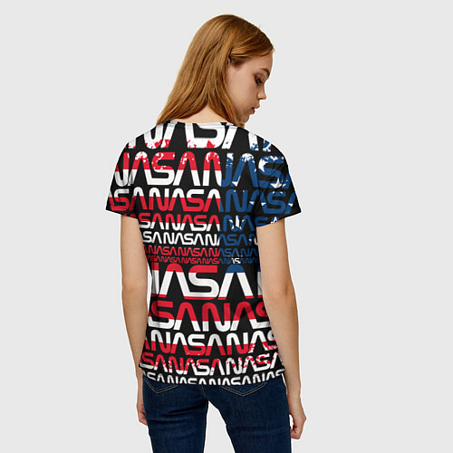 Женская футболка Nasa usa флаг / 3D-принт – фото 4