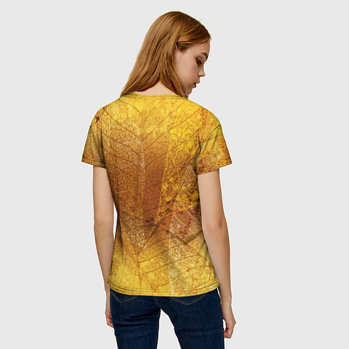Женская футболка Осенний узор / 3D-принт – фото 4