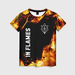 Женская футболка In Flames и пылающий огонь