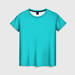 Женская футболка Голубая абстракция из квадратов