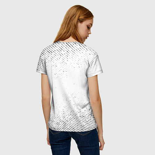 Женская футболка AC DC с потертостями на светлом фоне / 3D-принт – фото 4