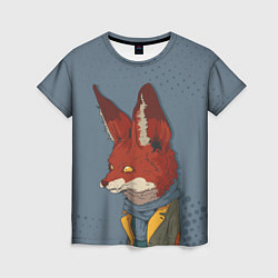 Женская футболка Замороченный лис