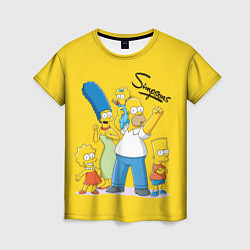 Женская футболка Simpson family