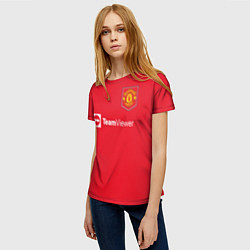 Футболка женская Джейдон Санчо Манчестер Юнайтед форма 20222023, цвет: 3D-принт — фото 2