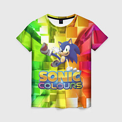 Футболка женская Sonic Colours - Hedgehog - Video game, цвет: 3D-принт