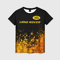 Женская футболка Land Rover - gold gradient: символ сверху