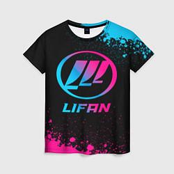 Женская футболка Lifan - neon gradient