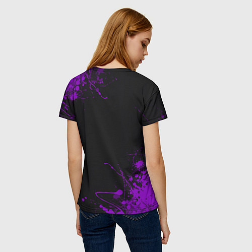 Женская футболка Blink 182 фиолетовые брызги / 3D-принт – фото 4