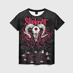 Женская футболка Slipknot - goat skull