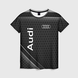 Женская футболка Audi карбон