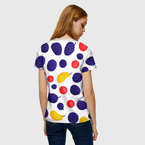 Женская футболка Ягодки и фрукты / 3D-принт – фото 4