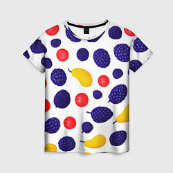 Женская футболка Ягодки и фрукты