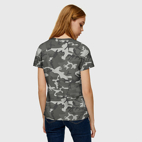 Женская футболка Камуфляж 333 / 3D-принт – фото 4