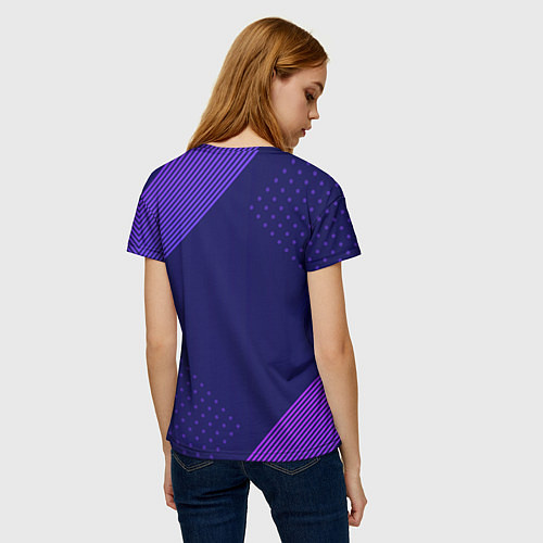 Женская футболка Линии и точки / 3D-принт – фото 4