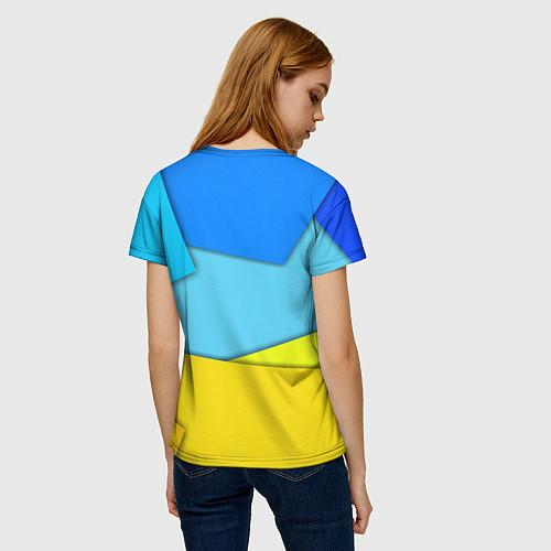 Женская футболка Простой геометрический фон / 3D-принт – фото 4