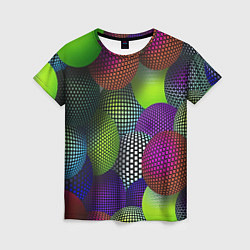 Женская футболка Трехмерные разноцветные шары