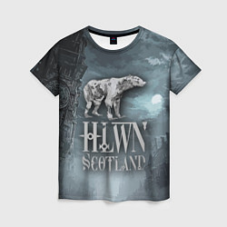 Женская футболка Bear- zombie - halloween Scotland
