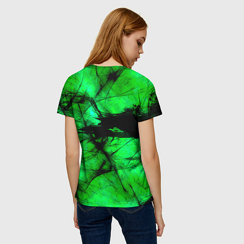 Женская футболка Зеленый фантом / 3D-принт – фото 4