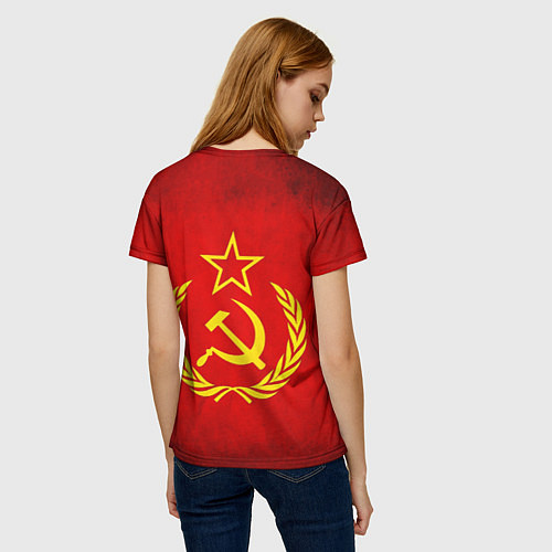 Женская футболка СССР - старый флаг / 3D-принт – фото 4