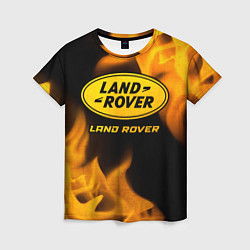 Женская футболка Land Rover - gold gradient