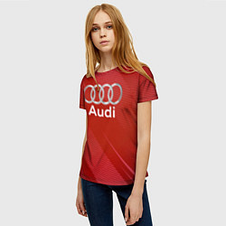 Футболка женская Audi abstraction, цвет: 3D-принт — фото 2