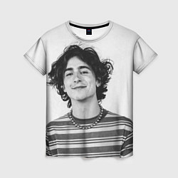 Женская футболка Timothee Chalamet black white photo