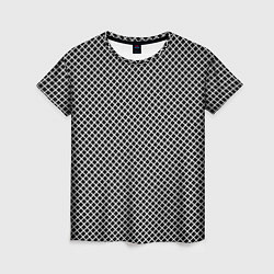 Футболка женская Абстрактная чёрно-белая мозаика, цвет: 3D-принт
