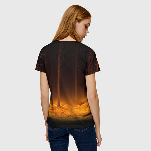 Женская футболка Skeletons dab - dark forest / 3D-принт – фото 4