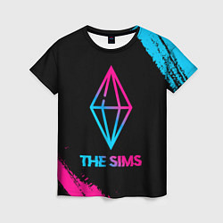 Женская футболка The Sims - neon gradient