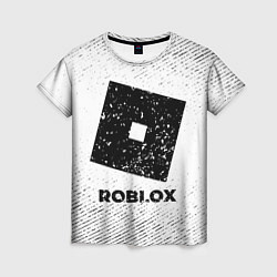 Женская футболка Roblox с потертостями на светлом фоне