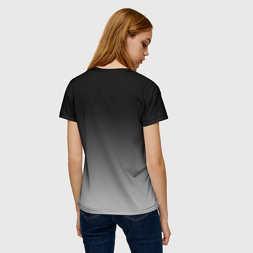 Женская футболка Серый градиент / 3D-принт – фото 4