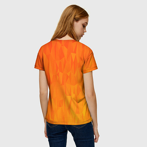 Женская футболка Абстрактно-огненный узор / 3D-принт – фото 4