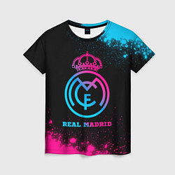 Женская футболка Real Madrid - neon gradient