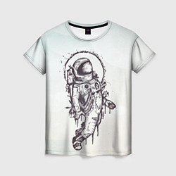 Женская футболка Космонавт в скафандре