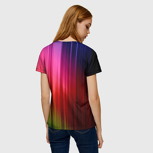 Женская футболка Цветной спектр / 3D-принт – фото 4