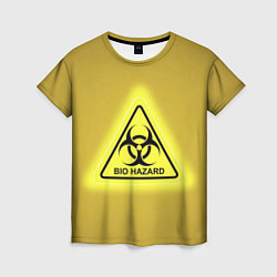 Женская футболка Biohazard - биологическая опасность