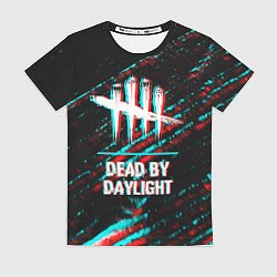 Футболка женская Dead by Daylight в стиле glitch и баги графики на, цвет: 3D-принт