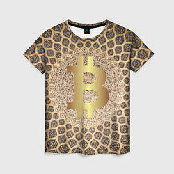 Женская футболка Золотой биткоин