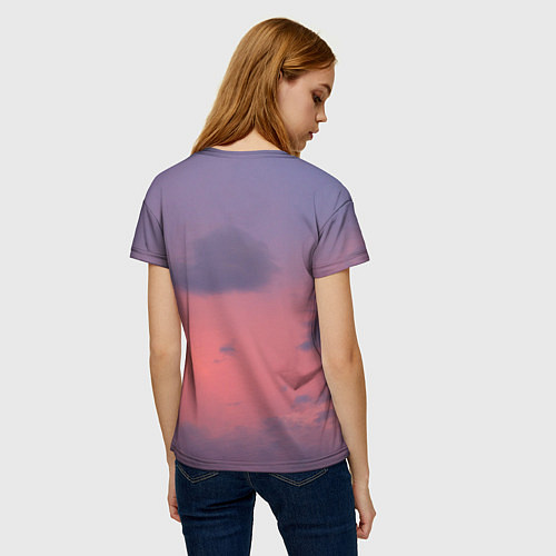Женская футболка Розовая туча / 3D-принт – фото 4
