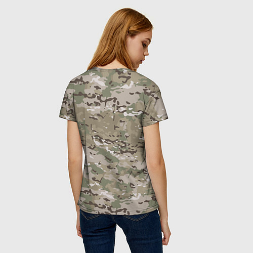 Женская футболка Мультикам камуфляж / 3D-принт – фото 4