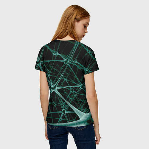 Женская футболка Нейронная сетка / 3D-принт – фото 4