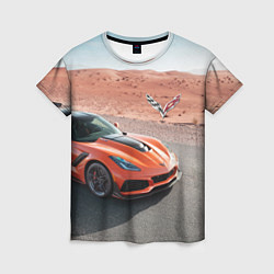 Футболка женская Chevrolet Corvette - Motorsport - Desert, цвет: 3D-принт