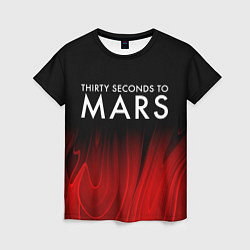 Женская футболка Thirty Seconds to Mars red plasma