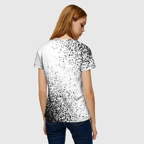 Женская футболка Queen и рок символ на светлом фоне / 3D-принт – фото 4